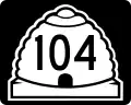 State Route 104 marker