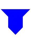 A unit of the heraldic fur vair, pointing downwards