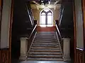 Old staircase with worn stone steps
