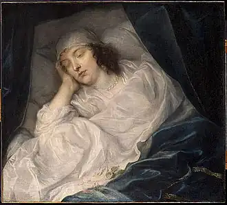 Venetia Stanley on her Death Bed, 1633, Dulwich Picture Gallery