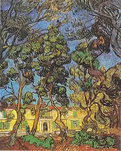 Trees in the Garden in Front of the Entrance to Saint-Paul Hospital 1889 Armand Hammer Museum of Art and Cultural Center, Los Angeles, California (F643)