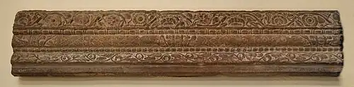 The Vasu doorjamb, dedicated to Vāsudeva "in the reign of Sodasa", Mathura, circa 15 CE. Mathura Museum, GMM 13.367[59]