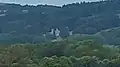 Motte summit view of Maesllwch Castle Glasbury, see Cadw: PGW (Po)18(POW)