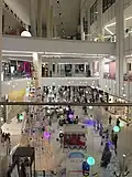 View of one of the pedestrian walkways in the mall.
