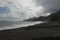 View of the forested coast of Dinapigue