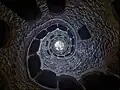 View upwards from the bottom of the Initiation well.