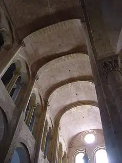 The vault at the Abbey Church of Sainte-Foy, Conques, France