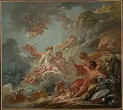 Vulcan Presenting Arms to Venus for Aeneas (1756), Oil on canvas, 16 1/4 x 17 13/16 in. (41.2 x 45.3 cm), Clark Art Institute