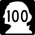 State Route 100 marker