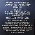 The dedication plaque