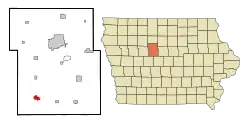 Location of Gowrie, Iowa