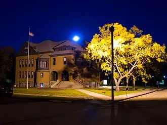 The Wells County Courthouse in Fessenden