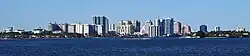 West Palm Beach skyline from the intercoastal waterway