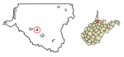 Location of Pine Grove in Wetzel County, West Virginia