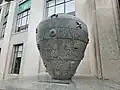 The left Whaowhia sculpture, 2007, at Auckland War Memorial Museum