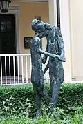 Dvoje Monument in front of The Gallery of Fine Arts – Gift Collection of Rajko Mamuzić, Novi Sad, 1961