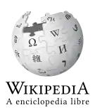 Wikipedia logo displaying the name "Wikipedia" and its slogan: "The Free Encyclopedia" below it, in Galician