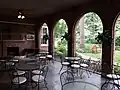 A covered patio