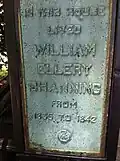 Plaque outside of No.&nbsp;83 Mt.&nbsp;Vernon Street, Boston