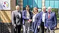 W.K. Gordon Scholarship Fund Board in 2017, Neal Dilk, Director; Muwaffak Aburshaid, scholarship student; Sheila Gazaleh, Board Chair; Willem Horbach, CFO; Fred Böttcher, Former Vice Chairman SNS Bank.