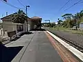 Southbound view from the station platform, December 2024