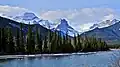 Windtower centered, Mount Lougheed to left