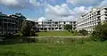 Wolfson College, at the eastern end of Linton Road.[9]