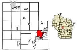 Location of Wisconsin Rapids, Wisconsin