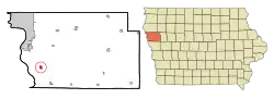 Location of Salix, Iowa