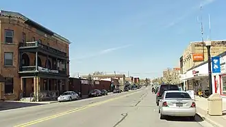 Looking north along S. Main Street (M-19)