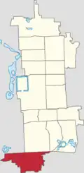 Location of Yongdingmenwai Subdistrict within Dongcheng District