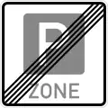 Sign 314.2 End of parking management area