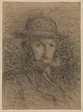 Self portrait of Emile Claus
