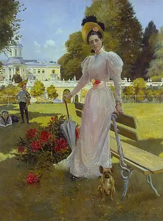 Princess Zinaida Yusupova with Her Sons at Arkhangelskoye Palace (1894)