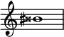 { \omit Score.TimeSignature \relative c'' {
  \tweak Accidental.stencil #ly:text-interface::print \tweak Accidental.text \markup { \concat { \sharp \doublesharp}} bis1
} }
