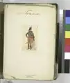 Uniform of a Hussar of the Conflans legion in 1743.