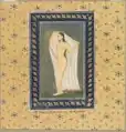Lady After A Bath, Mughal Art, 18th century