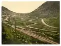 The Barnesmore Gap with the railway.