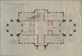 Plan of the 1st floor of the Palácio Monroe, 1924.