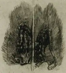 Separated or Simian Spring (no date) etching with aquatint (6.51 x 9.68&nbsp;cm) Los Angeles County Museum of Art