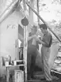 Thomas William Ah Chow - at Forests Commission Victoria camp. Circa 1951