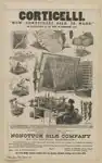 Nonotuck Silk Company advertisement for Corticelli silk showing the stages of silk production