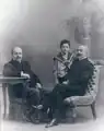 On the left: Lev Wolkenstein, on the right: Mikhail Wolkenstein and his nephew Yuri (Georg), the son of his brother Lev.