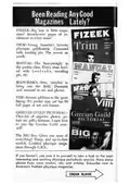 The Guild Book Service catalog included advertisements for Guild Press's various physique magazines, and in turn, those physique magazines regularly included inserts advertising the latest Book Service offerings.